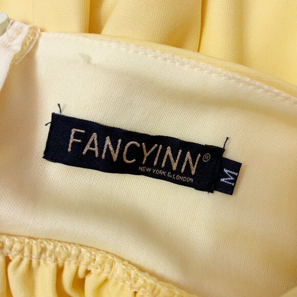 Backless yellow sleeveless mini dress size Medium - Picture 8 of 10